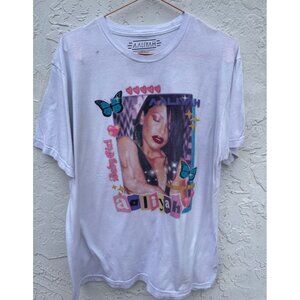 Alijah Womens Pullover Short Sleeve Crew Neck Graphic Tee T Shirt White Sz L